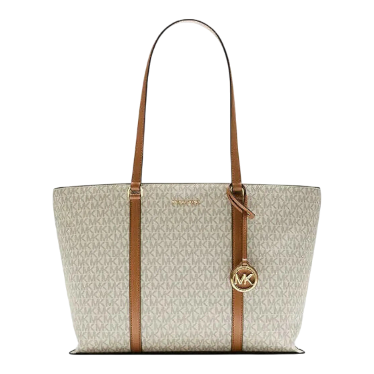 Michael Kors Temple Women Large Tote Shoulder Bag Beige