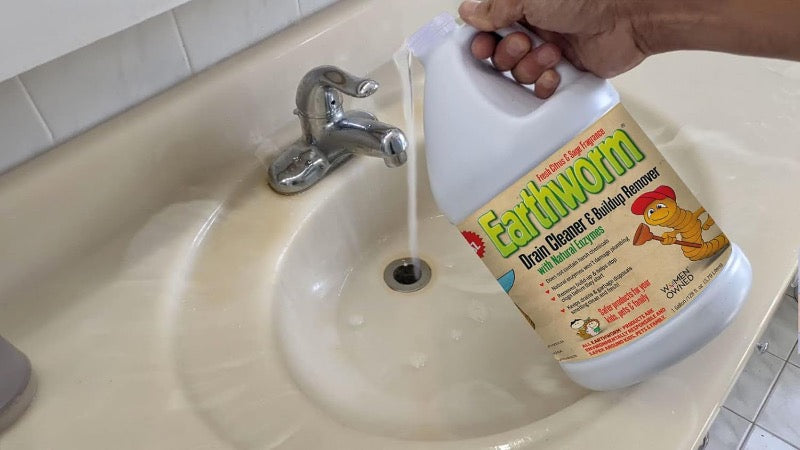 Earthworm Drain Cleaner, Natural Enzymes | 6 x 32 Fl Oz.