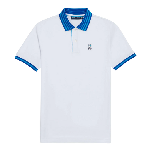 Psycho Bunny Norris Pique Men Polo Shirt White