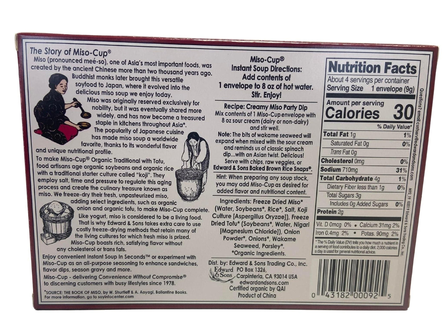 Miso-Cup, Organic, Instant - KEHE-STORE