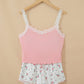 Floral Ribbed Crop Top & Shorts Lounge Set