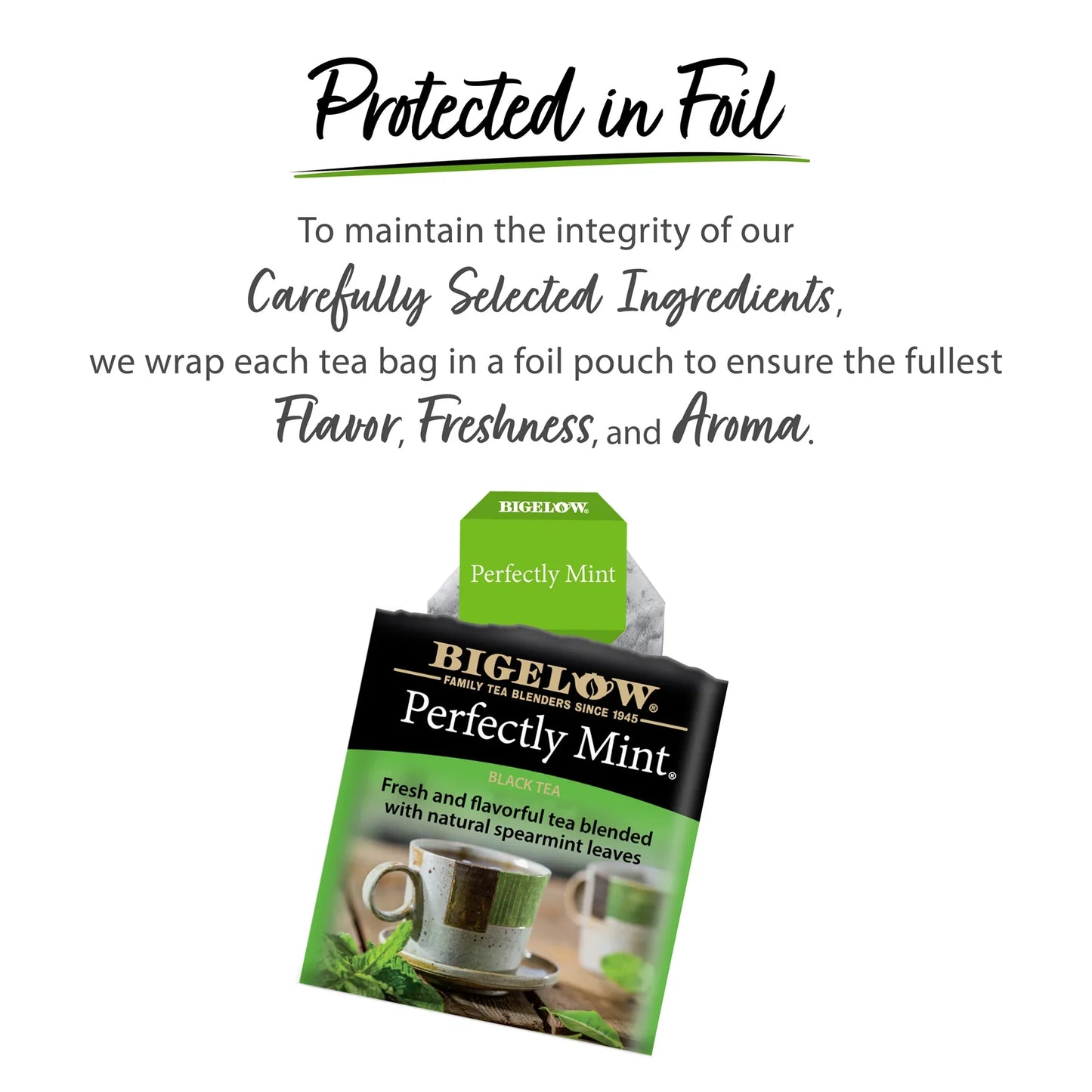 Bigelow Perfectly Mint Tea Bags, 20 Bags (Pack of 6)