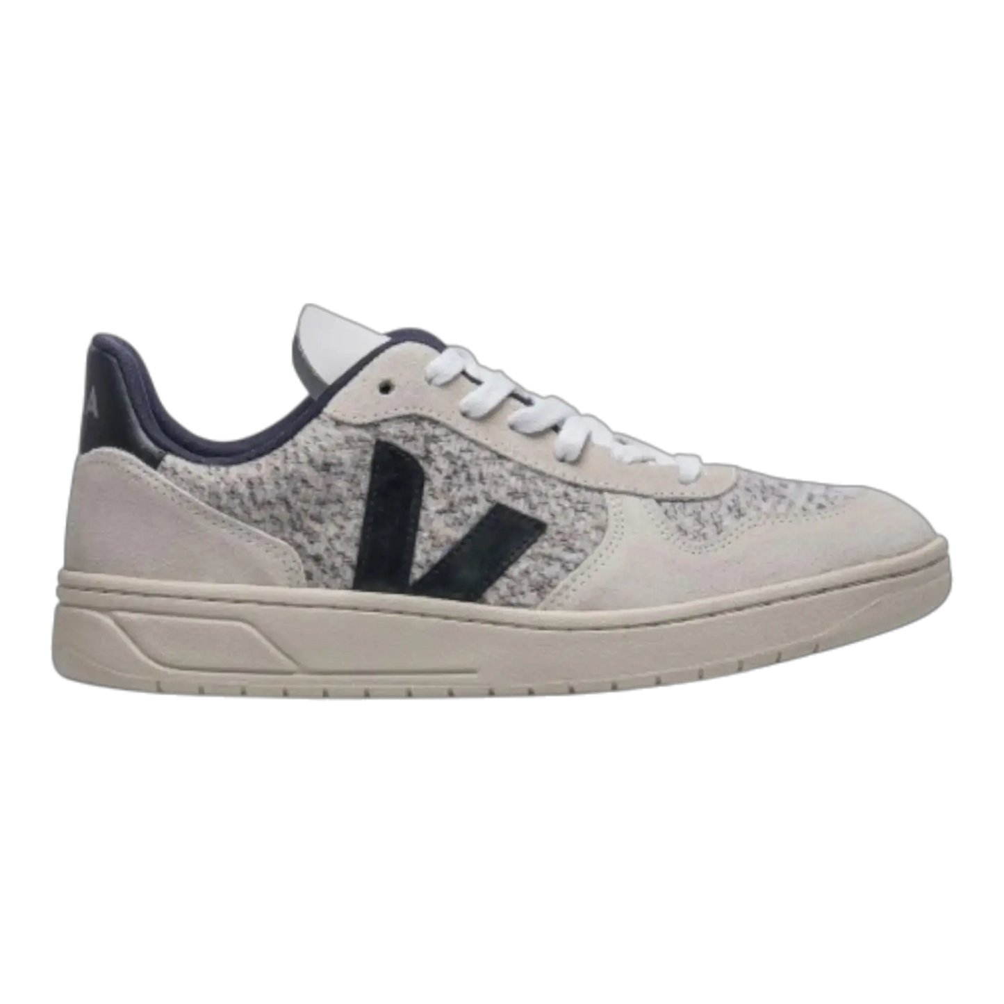 Veja V-10 Men Snow Black Suede Sneakers