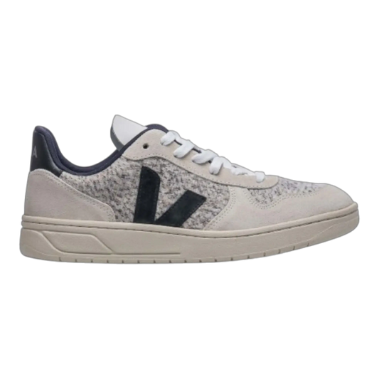 Veja V-10 Men Snow Black Suede Sneakers
