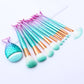 Gradient Electroplating Mermaid Makeup Brush Beauty Makeup Tool Set