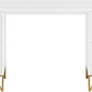 Without Mirror 59-Inch Makeup Vanity Desk With 4 Drawers, White Dressing Table With Storage, Modern Beauty Table Simple Home Office Computer Desk With Gold Legs