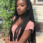Twist Braided Wig | Box Braided Lace Front Wig | Faux Locs & Goddess Braids | Synthetic Hair