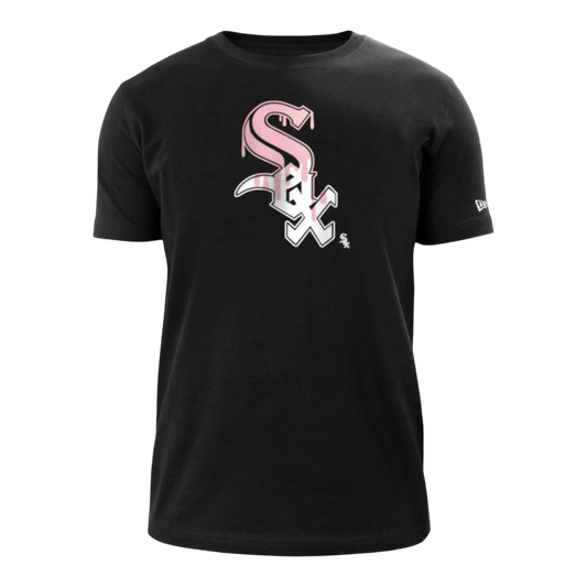 New Era MLB Chicago White Sox Team Drip World Series Men T-Shirt Black/Pink