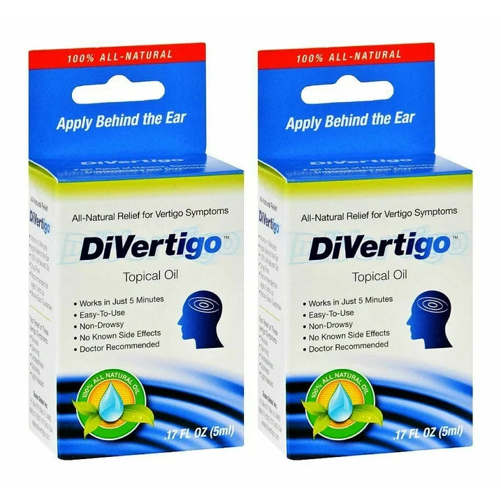Pack of 2 - DiVertigo - Essential Topical Oil Blend for Vertigo & Dizziness Relief (0.17 fl oz)