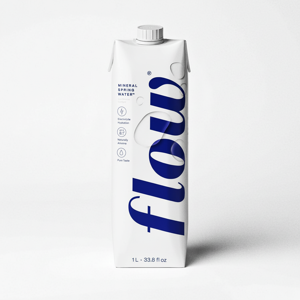 Flow Alkaline Spring Water, 1 Liter, Pack of 6