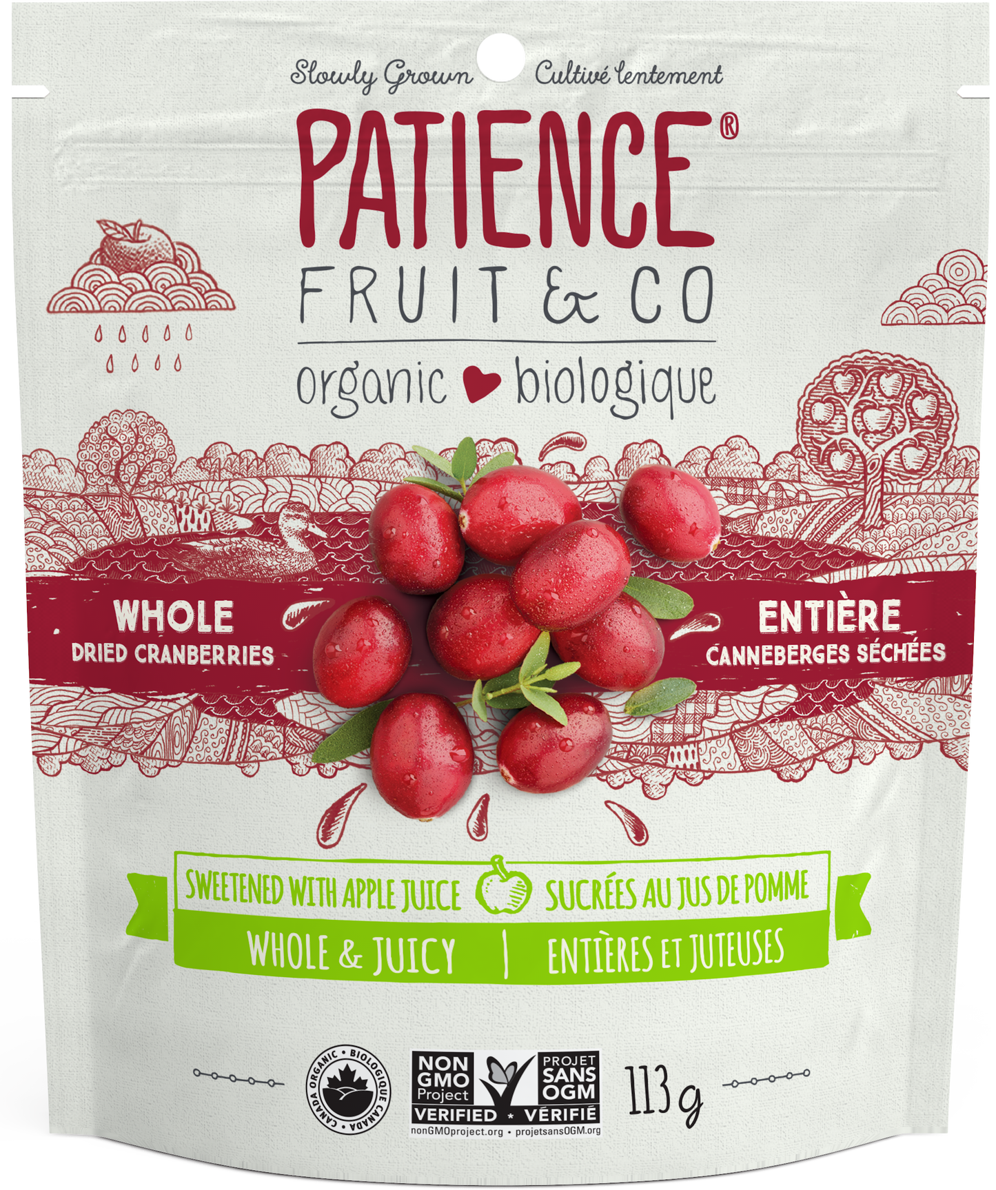 Patience Fruit & Co Zero-Sugar Cranberry Drd, 4 Oz, Pack of 8