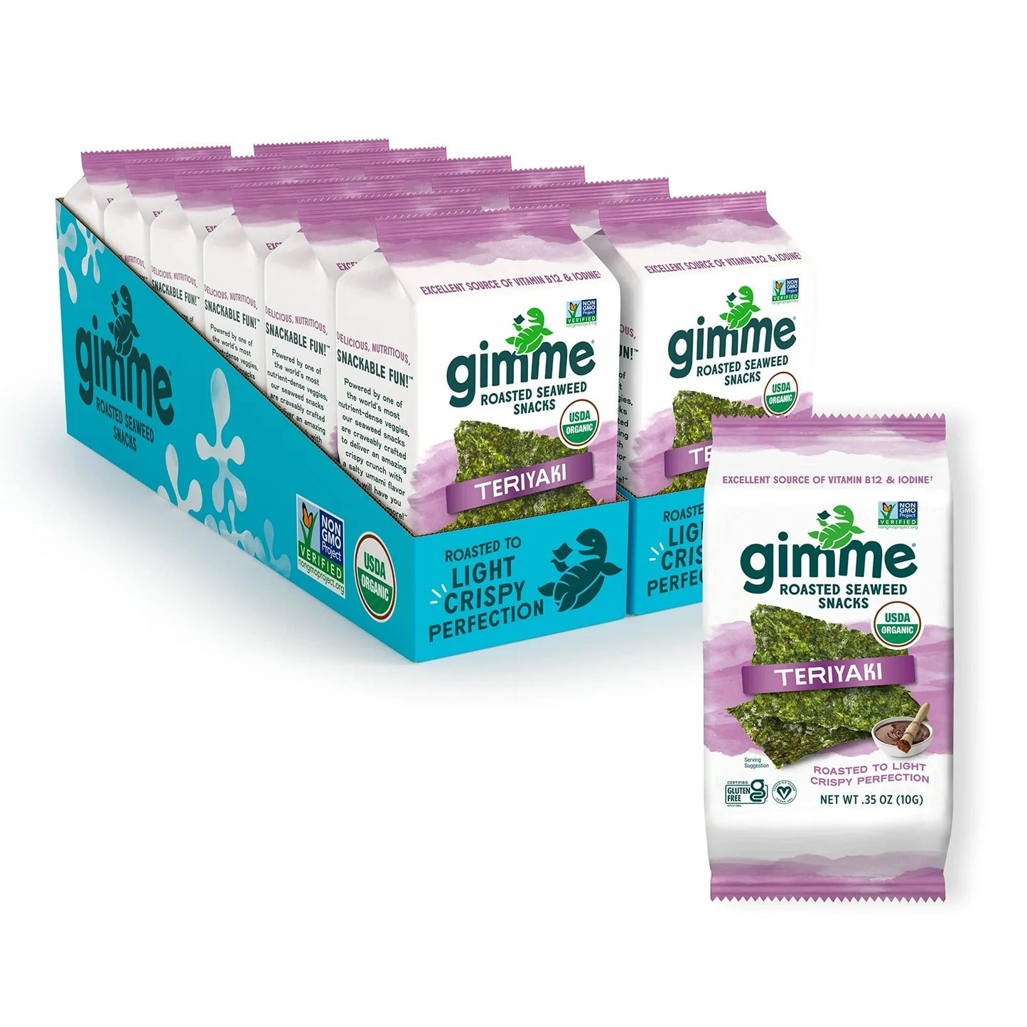 Gimme Organic Roasted Teriyaki, 0.35 oz., Case of 12