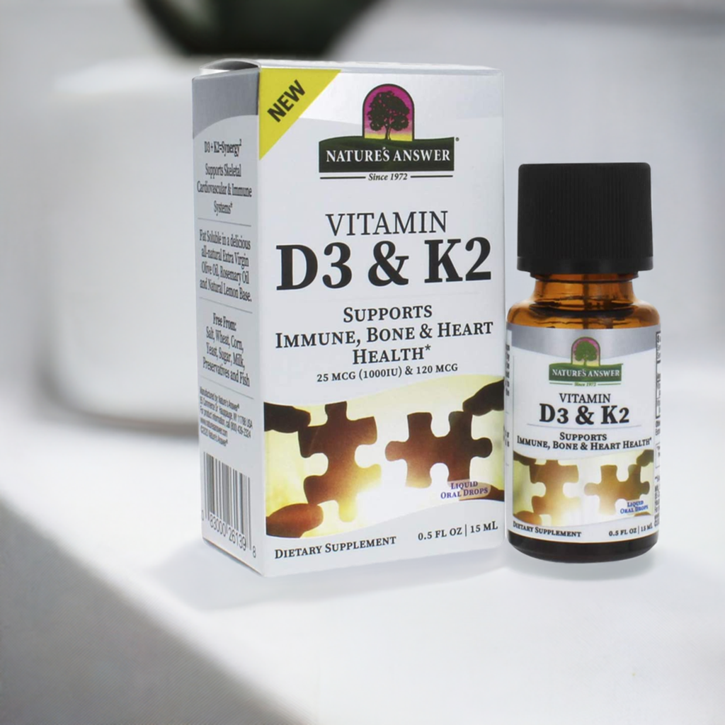 Nature's Answer Vitamin D3 & K2 Drops | 0.5 Fl Oz.
