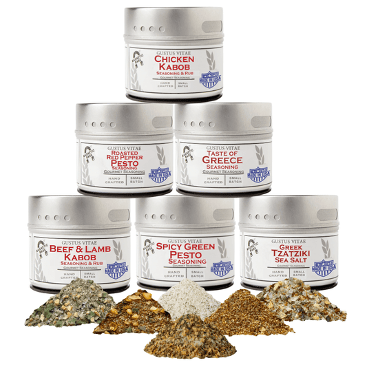 Greek Seasoning Gift Set - Tastes of Greece - Artisanal Spice Blends Six Pack