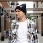 HAAKWEAR Traditional Midnight Black Beanie | Classic Cuffed Knit Hat | Made in USA