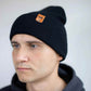 HAAKWEAR Traditional Midnight Black Beanie | Classic Cuffed Knit Hat | Made in USA