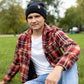 HAAKWEAR Traditional Midnight Black Beanie | Classic Cuffed Knit Hat | Made in USA