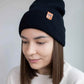 HAAKWEAR Traditional Midnight Black Beanie | Classic Cuffed Knit Hat | Made in USA