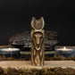 Hand-Carved Loki Figurine – 14 cm (5.7 inches) Wooden Norse God of Mischief Statue
