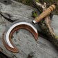 Hand-Forged Athame Ritual Witch Sickle, ⌀16.5 cm (6.5 inches)
