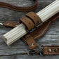Hand-Forged Bushcraft Hatchet with Leather Back Sheath, 0.74 kg (1.63 lb)