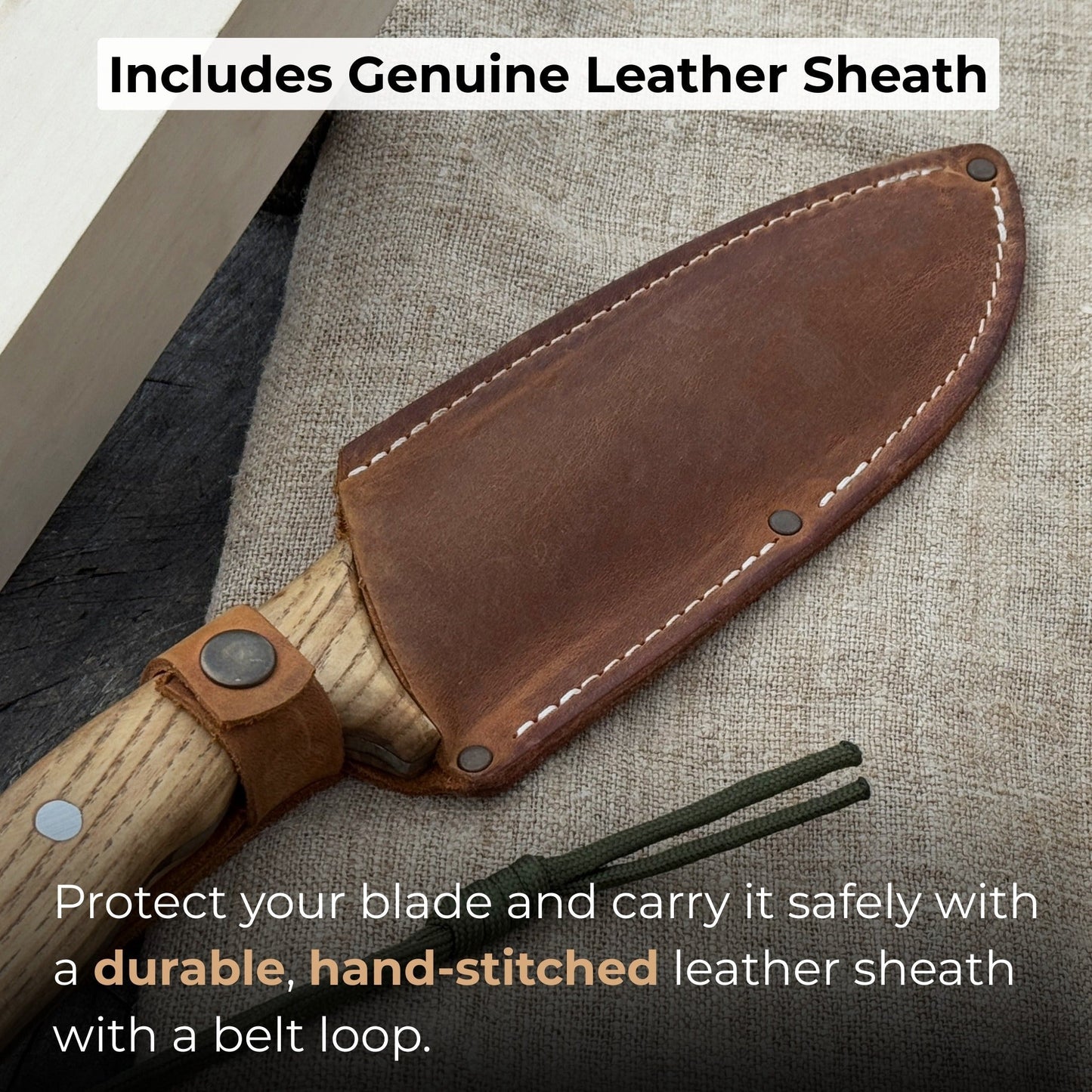 Hand-Forged Bushcraft Knife, 15.5 cm (6.1 inches)