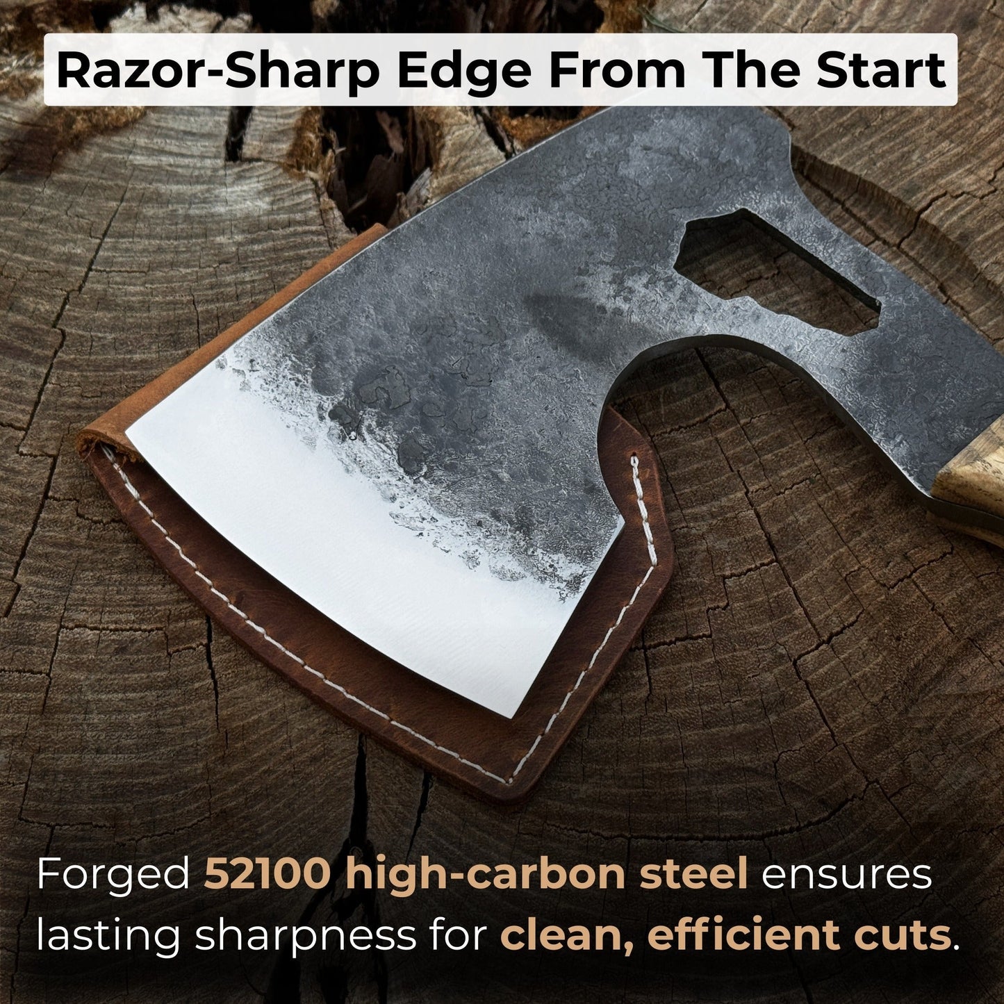 Hand-Forged Camping (Chopping) Axe, 0.6 kg (1.32 Ibs)