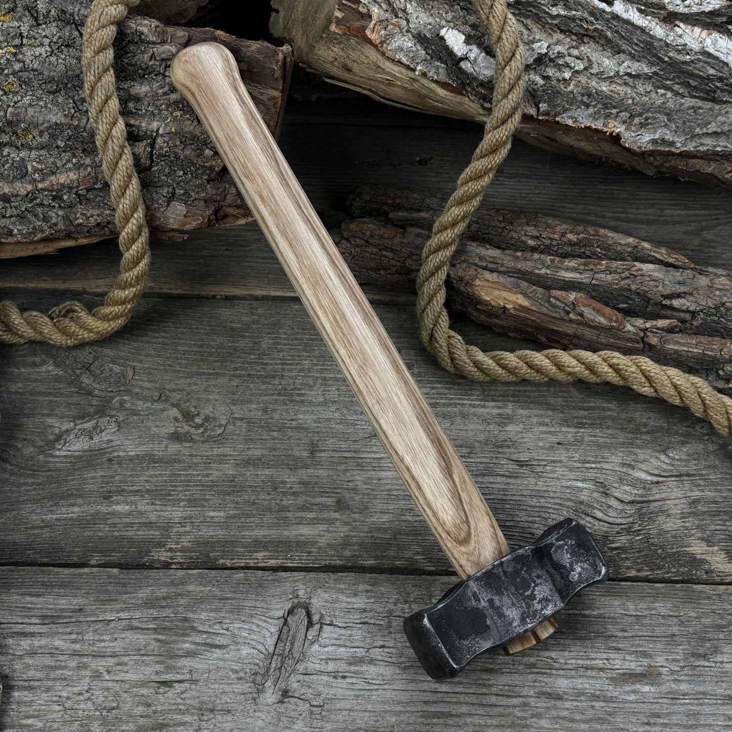 Hand-Forged Double Blacksmith's Hammer, 1 kg (2.2 lbs)