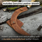 Hand-Forged Large Sickle, ⌀19 cm (7.5 inches) Blade, Leather Belt Attachment