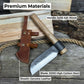 Hand-Forged Small Splitting Froe – Leather Sheath with Handle Holder