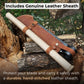 Hand-Forged Splitting Froe – Leather Sheath with Handle Holder