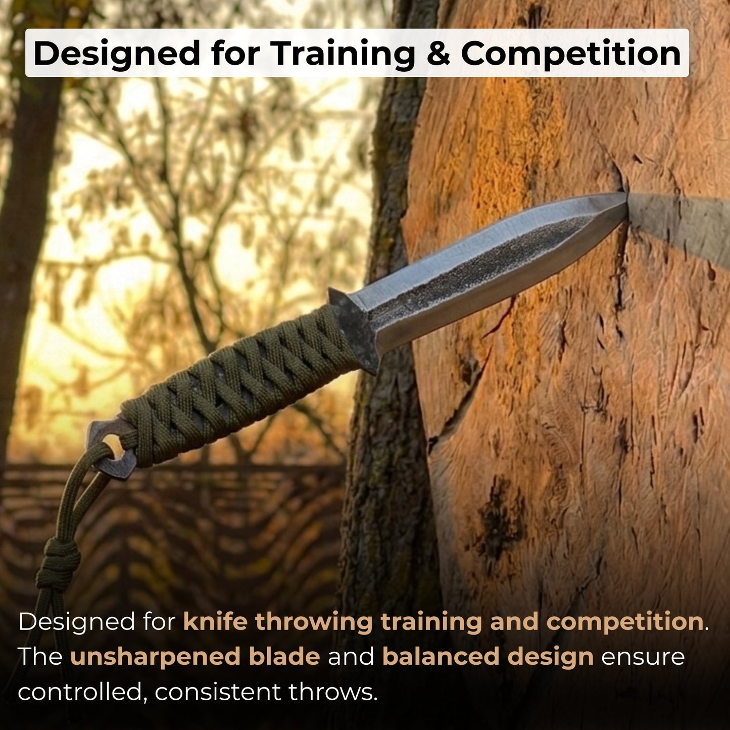Hand-Forged Throwing Knife, 22 cm (8.6 inches)
