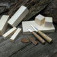 Hand-Forged Wood Carving Tool Set with Wooden Blanks WS8