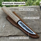 Hand-Forged Yakut Knife with Leather Sheath, 9.5 cm (3.74 inches)