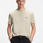 Boss Green Contrast Logo Tee - Beige