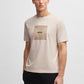 Boss Logo Rib Tee - Beige