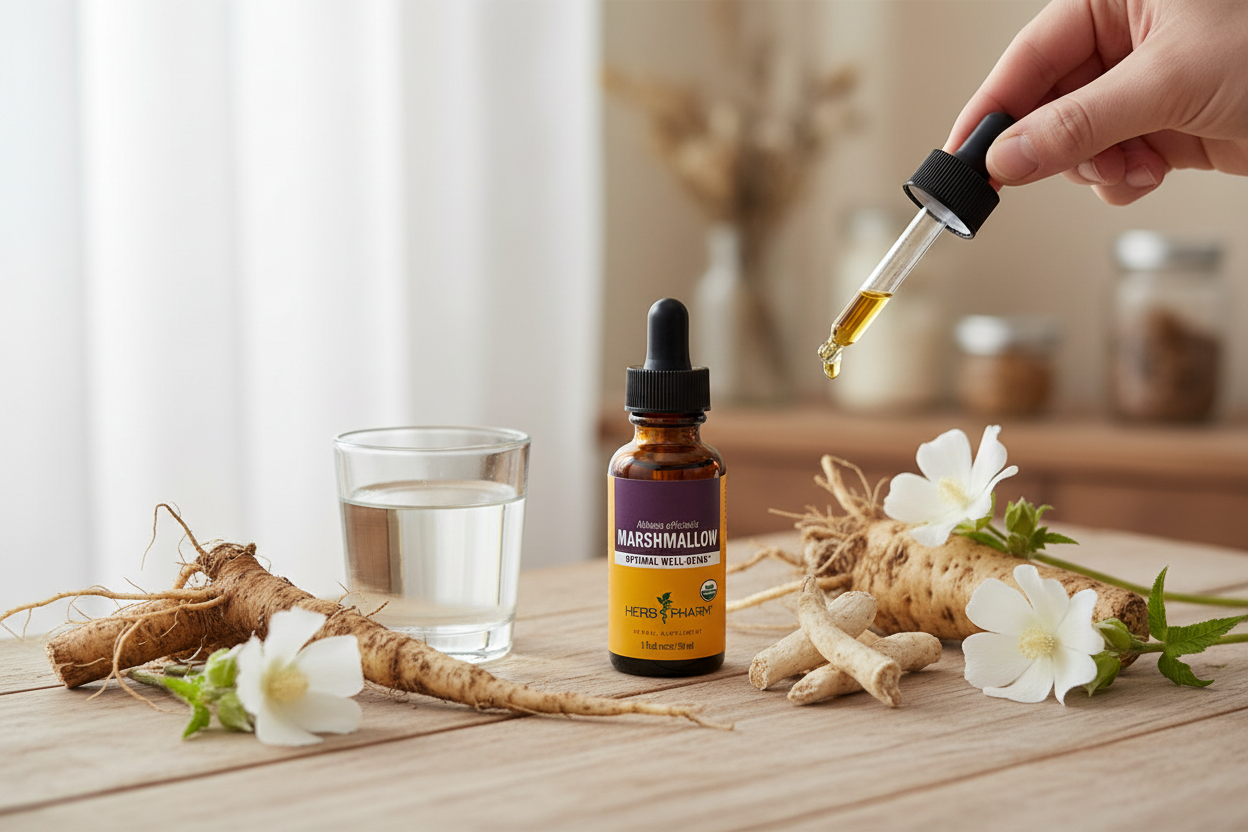 Herb Pharm Marshmallow Extract 1 oz - Organic Liquid Herbal