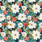 Winter Floral Vintage Dress