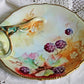 Antique Dessert Plate with Hand-Painted Strawberries. Hutschenreuther Porcelain, 1914. Modern Farmhouse, French Country. Collectible.