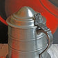 Vintage Ice Bucket with Lid and Plastic Insert - Metal Jug with Ornate Handle