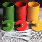 Vintage Porcelain Condiment Jars with Spoons and Tray, Modern Kitchen