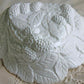 Antique Westmoreland Milk Glass Bowl with Embossed Grapes & Vines Motif and Scalloped Edge. White Oval Serving Dish. Table Kitchen Decor.