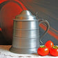 Vintage Ice Bucket with Lid and Plastic Insert - Metal Jug with Ornate Handle