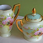 Antique H & C Selb Bavarian Porcelain Creamer and Sugar Bowl with Lid