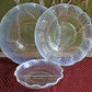 Antique Oval Silver & Glass Serving Platter. Godinger Silver Art. Fluted Glass with Etched Reticulated Silver Tray. Hosting Essential.