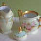 Antique H & C Selb Bavarian Porcelain Creamer and Sugar Bowl with Lid