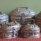 Antique Italian Pewter Box with Hinged Lid. Large Pewter Bowl Made in Italy. Trinket or Jewelry Box.