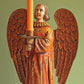 Wooden Hand Carved Angel Figurine. Large Limited Edition, #15, Angel Statue. Stunning Sculpute of Praying Angel. Candle Holder or Art.