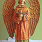 Wooden Hand Carved Angel Figurine. Large Limited Edition, #15, Angel Statue. Stunning Sculpute of Praying Angel. Candle Holder or Art.