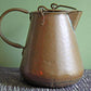 Antique Manning Bowman Copper Pewter Coffee Pot, Ornate Lid - Rustic Decor